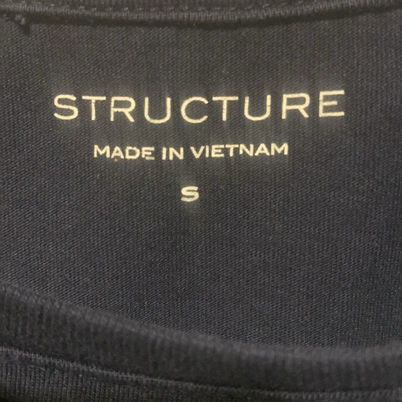 Structure Navy Blue Short Sleeve Tee Shirt - Picture 2 of 3
